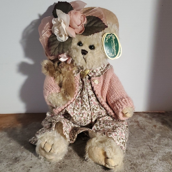 Bearington Other - Charming Teddy Bear with Pink Outfit and Floral Hat